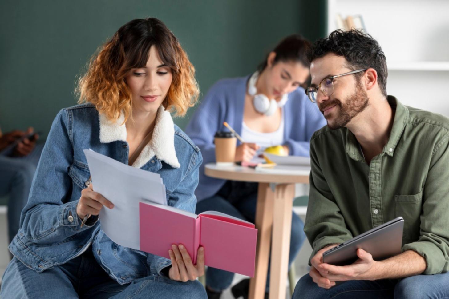 Bureau moderne avec documents financiers et calculatrice pour analyse d'états financiers